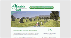 Desktop Screenshot of mountainviewmemorialpark.com