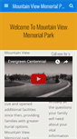 Mobile Screenshot of mountainviewmemorialpark.com