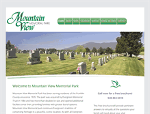 Tablet Screenshot of mountainviewmemorialpark.com